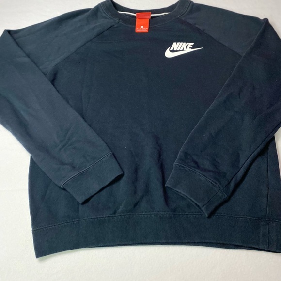 Nike Black Crewneck Sweatshirt Classic Athletic Style - Picture 7 of 10